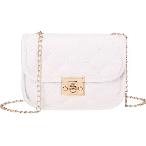 Handbags - Elegant Quilted Women's Bag Set - Black, Red, White, Pink